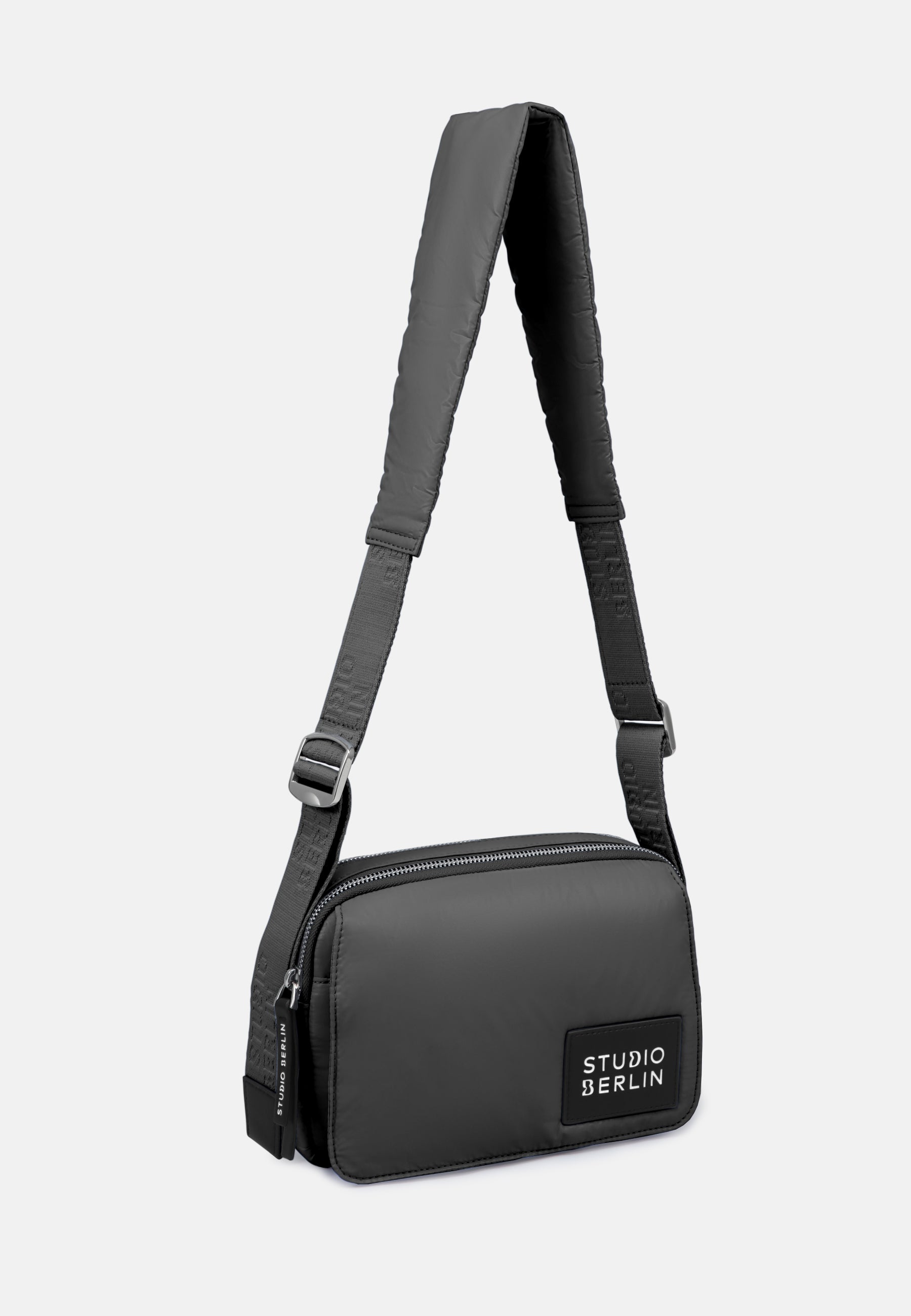 StudioBerlin- Handtaschen>Unisex>Nylontaschen>Crossbody Taschen- DAHLEM MINI SHINY-black / OS-caramel / OS-cobalt blue / OS-peach / OS