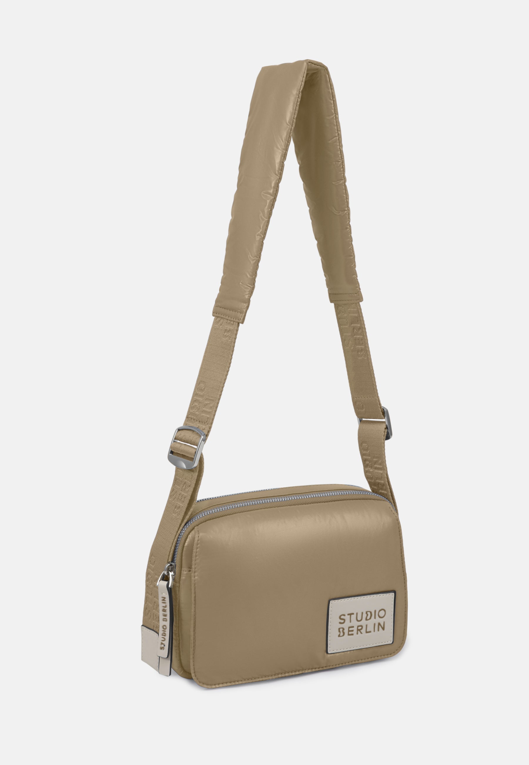 StudioBerlin- Handtaschen>Unisex>Nylontaschen>Crossbody Taschen- DAHLEM MINI SHINY-black / OS-caramel / OS-cobalt blue / OS-peach / OS